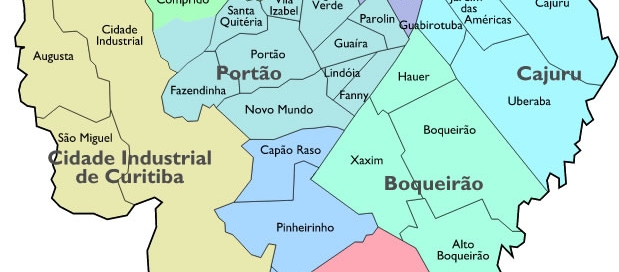 Lista de todos os bairros de Curitiba
